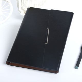 Sổ tay bìa da Creative khoá từ cao cấp A5 - Đen