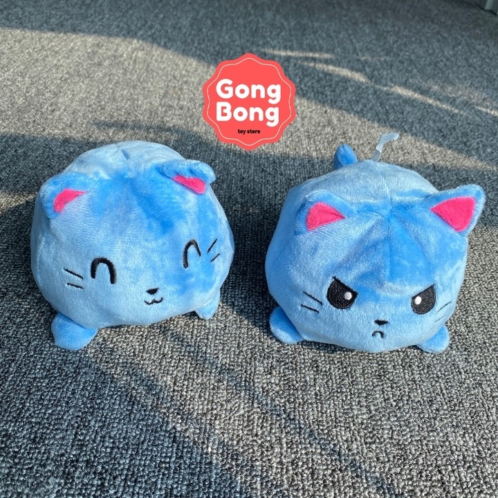 Mèo bông cảm xúc 2 mặt anh em của bạch tuộc cảm xúc reversible cat 