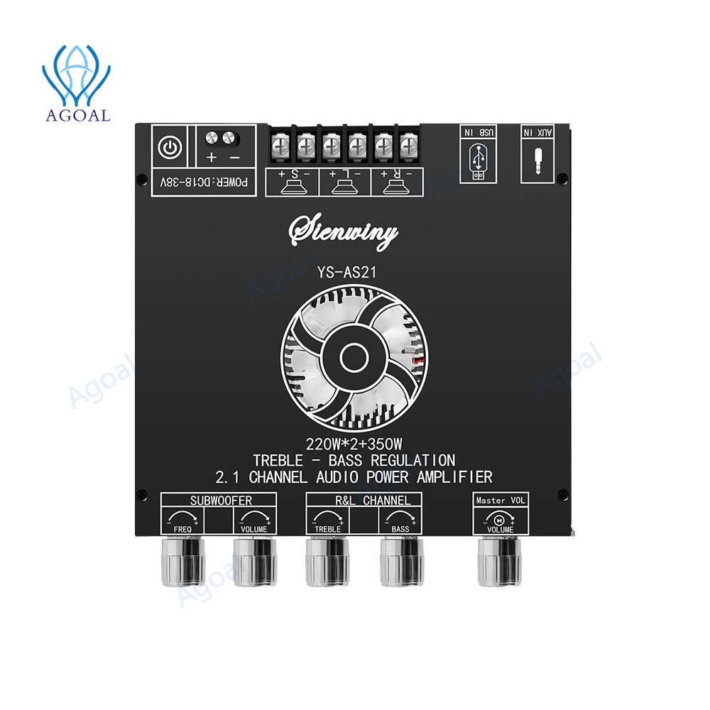 Bảng Mạch Khuếch Đại Âm Thanh Bluetooth YS-AS21 2.1 TPA3255 220WX2 + 350W Hỗ Trợ APP USB