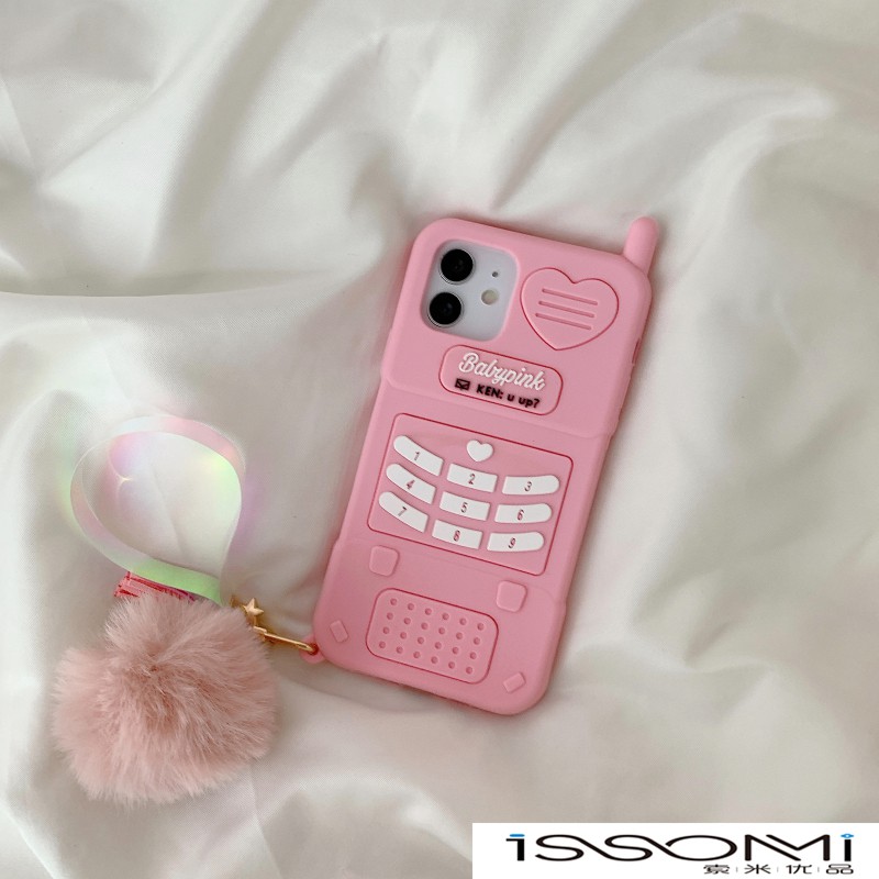 Ốp Điện Thoại Màu Hồng Sáng Tạo Cho Iphone11 12pro Max X Xr 7 8plus Se | BigBuy360 - bigbuy360.vn