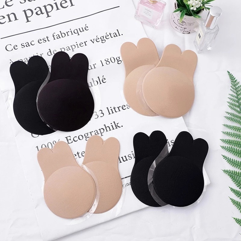 Miếng Dán Nâng Ngực Silicone Hình Tai Thỏ Cho Nữ