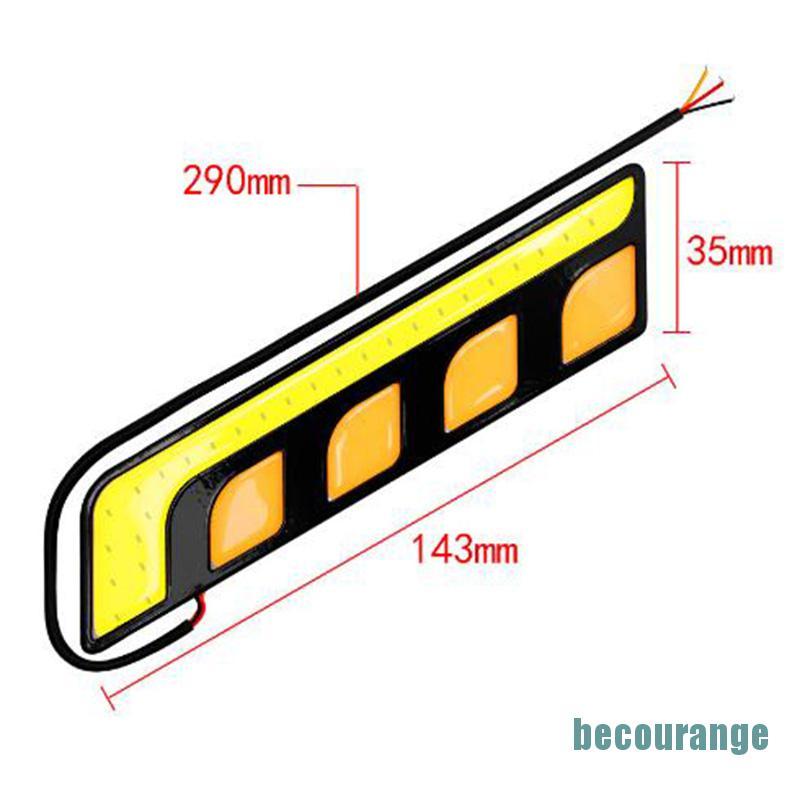 1 Đèn Led Cob Phá Sương Mù Ban Ngày Chống Thấm Nước Cho Xe Hơi