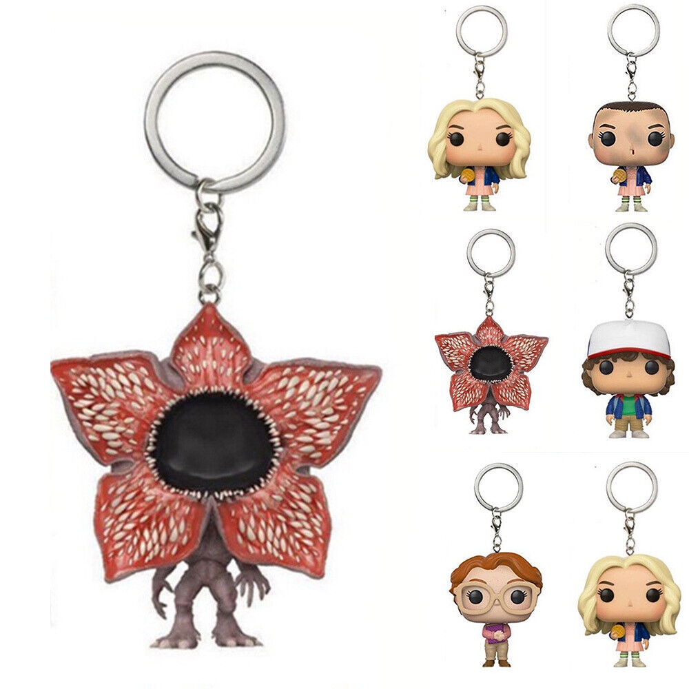 Hàng Sẵn Sàng Funko POP! Móc Khóa Vinyl Hình Nhân Vật Phim Stranger Things Steve Dustin Eleven Demogorgon