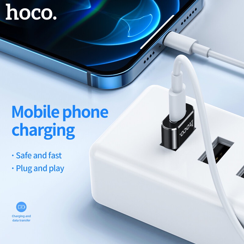 Đầu chuyển đổi HOCO mini UA5 chuyển đổi từ type - c sang usb-a / ua6 chuyển đổi từ usb-a sang type-c tiện lợi