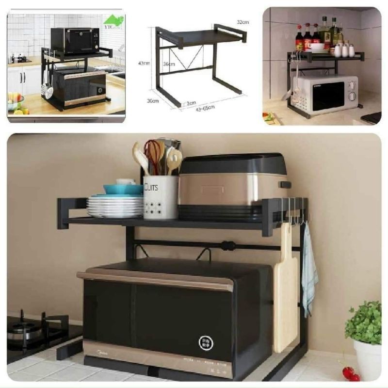 Kệ lò vi sóng 2 tầng đa năng thông minh tiện lợi cho gia đình TT