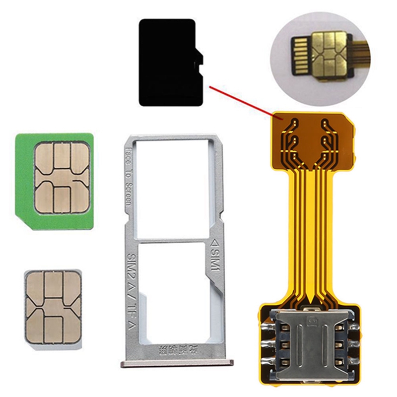 Đầu Nối Dài Sim Micro Sd Cho Điện Thoại Xiaomihuawei