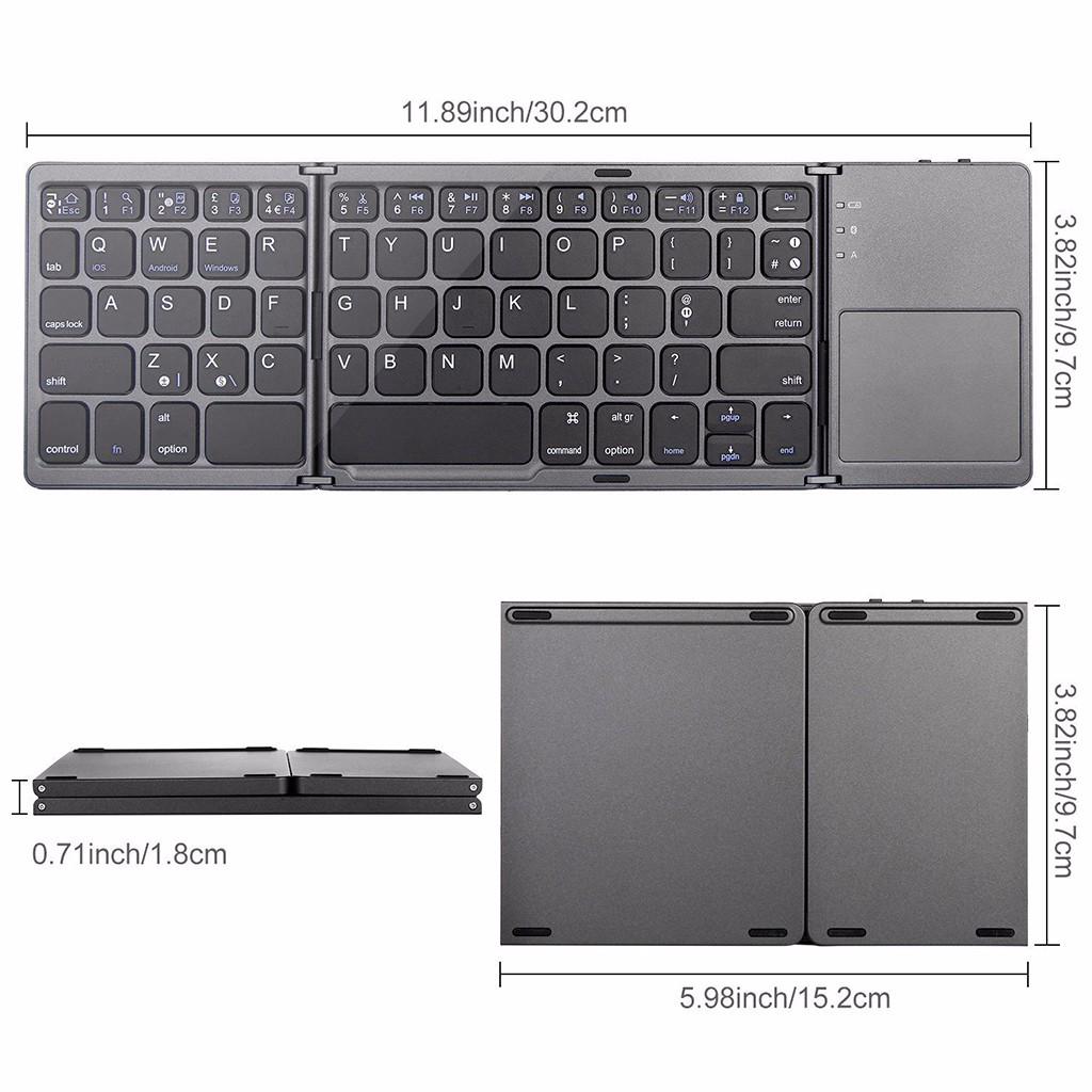 Bàn phím chuột không dây kết nối Bluetooth cho iOS / Android / Microsoft