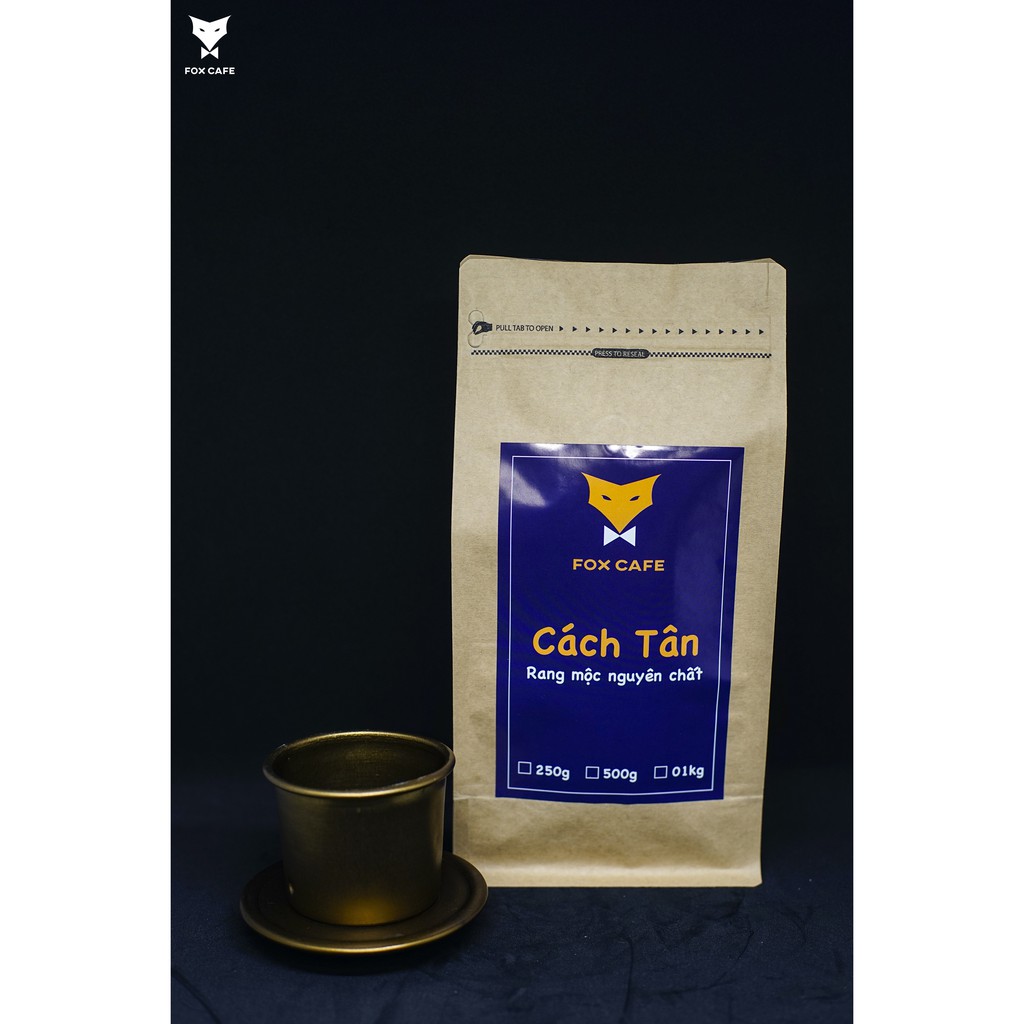 Cà phê Robusta + Arabica 500g FOX CAFE Dòng Cách Tân. Cafe nguyên chất pha phin và pha máy.