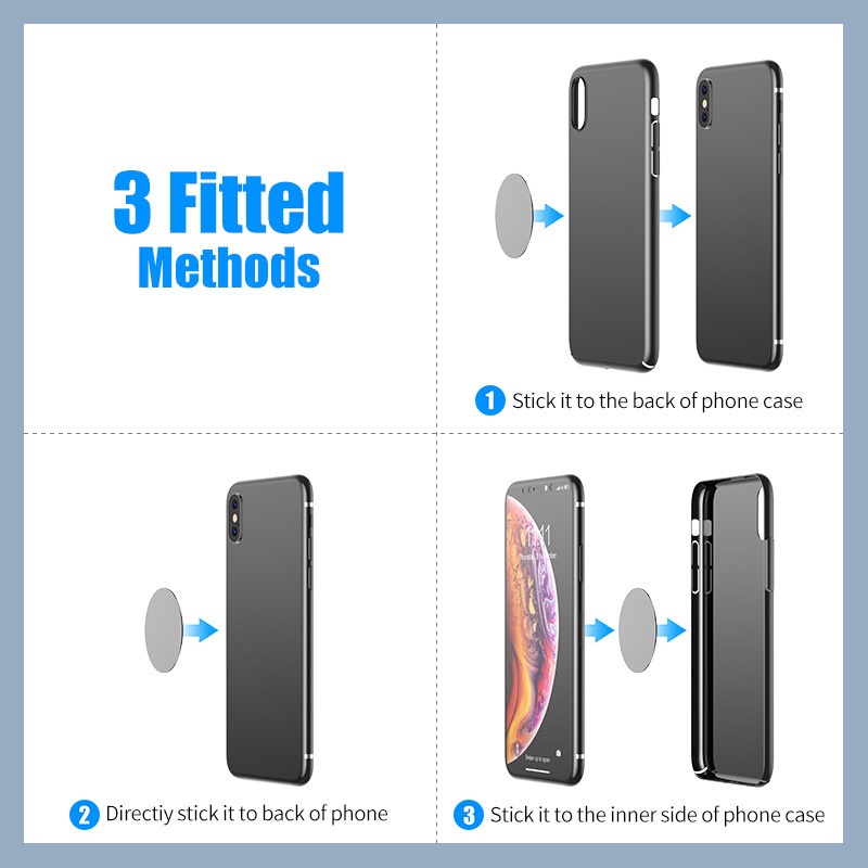 1 Tấm Kim Loại Dán Giữ Điện Thoại Trên Xe Hơi