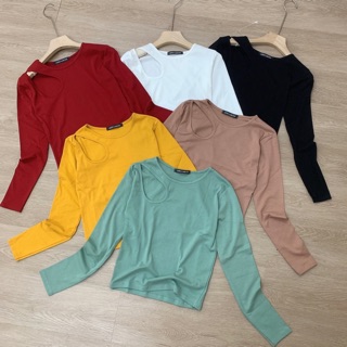 ÁO THUN ZIP KHOÉT TAY DÀI MS10898
