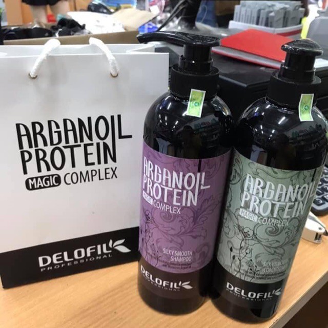 Bộ Dầu Gội Xả Mềm Mượt Chống Gàu Delofil Arganoil Protein 800ml 🥰 | BigBuy360 - bigbuy360.vn