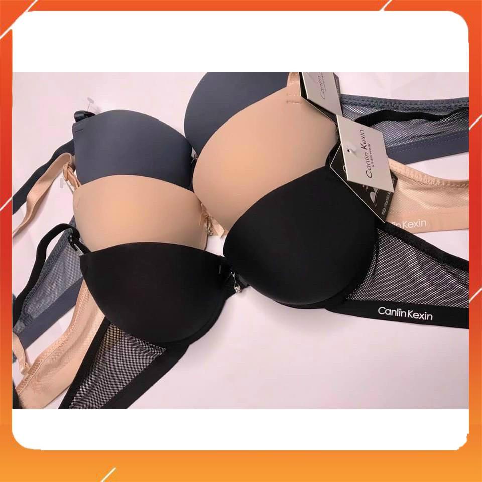 [Áo ngực siêu nâng đẩy] Áo lót nữ su đúc có gọng trơn, đệm dày, quai lưới Canlin Kexin, Mã A5859