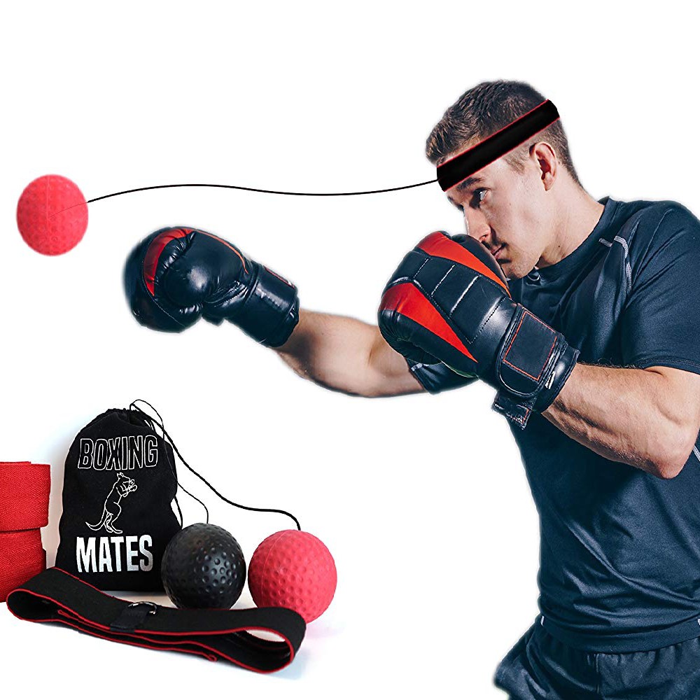 Găng tay boxing đấm bốc Zooboo hổ vằn chính hãng tặng kèm bóng đấm phản xạ boxing treo đầu, dung cụ sparring trainning