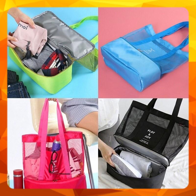 Túi đựng đồ du lịch 2 tầng đa năng Play&Joy treo xe đem đồ ăn thức uống đi đường tiện lợi