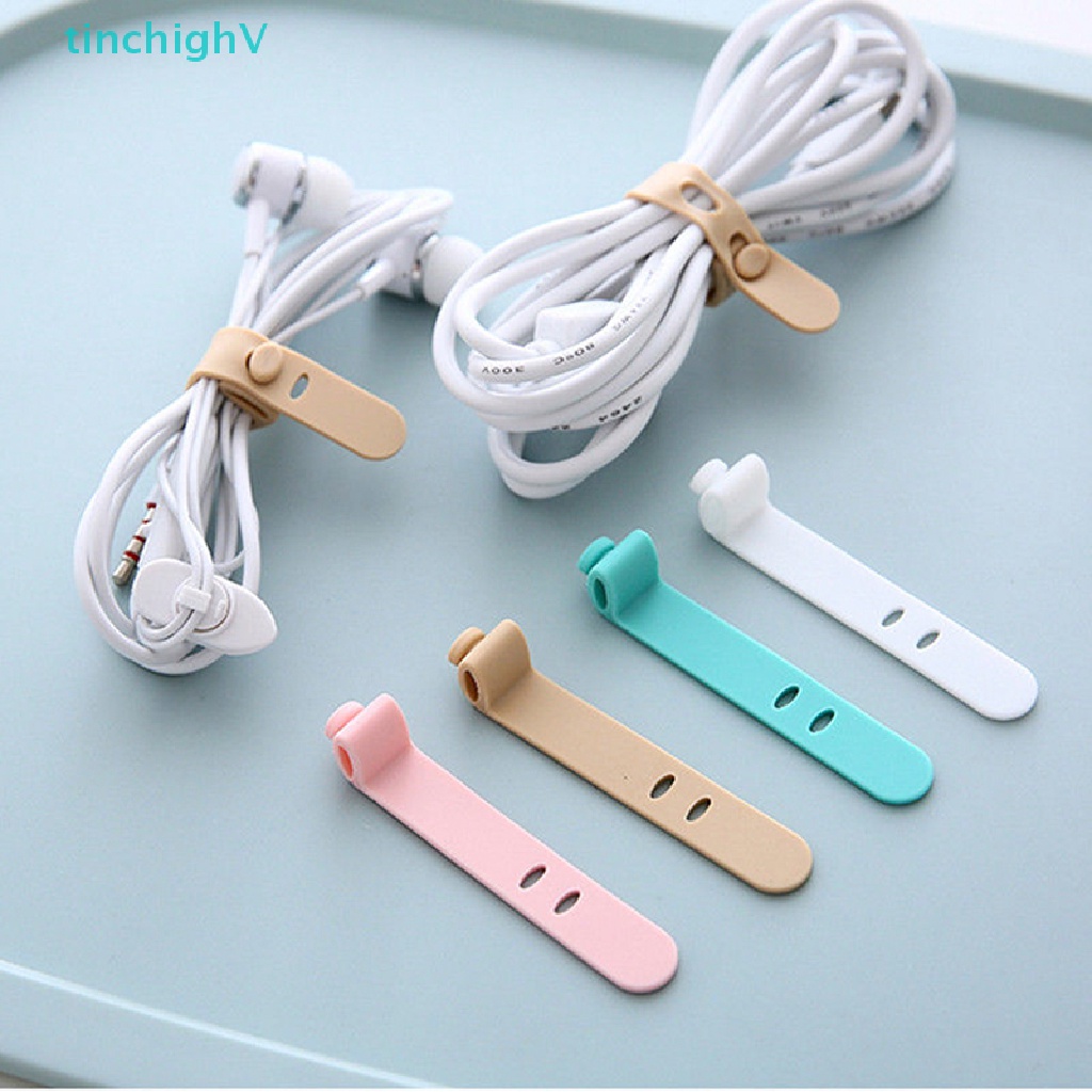 [TinchighV] Dây Quấn Dây Cáp / Tai Nghe Bằng Silicon Sắp Xếp Gọn Gàng