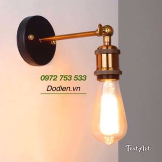 Đèn tường - Đèn gắn tường đui đồng cổ điển kèm bóng
