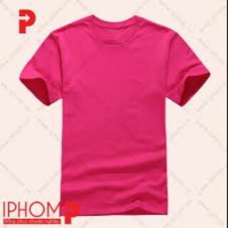 Áo thun trơn màu Hồng sen phong cách T012