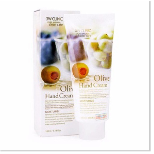 [Mã giảm giá] Kem Dưỡng Da Tay Chiết Xuất Ô-Liu 3W Clinic Olive Hand Cream