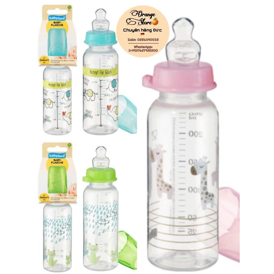 Bình sữa Babylove 250ml của Đức (Dành cho trẻ 0-6 tháng tuổi)