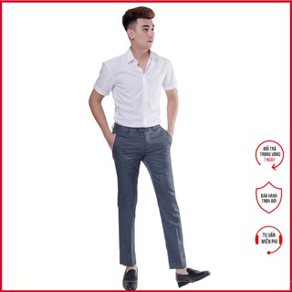 Áo sơ mi nam Công sở Ngắn tay vải lụa mềm mát cao cấp