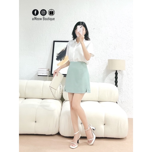 Short váy quần giả váy mini trên gối chữ A Meow Boutique