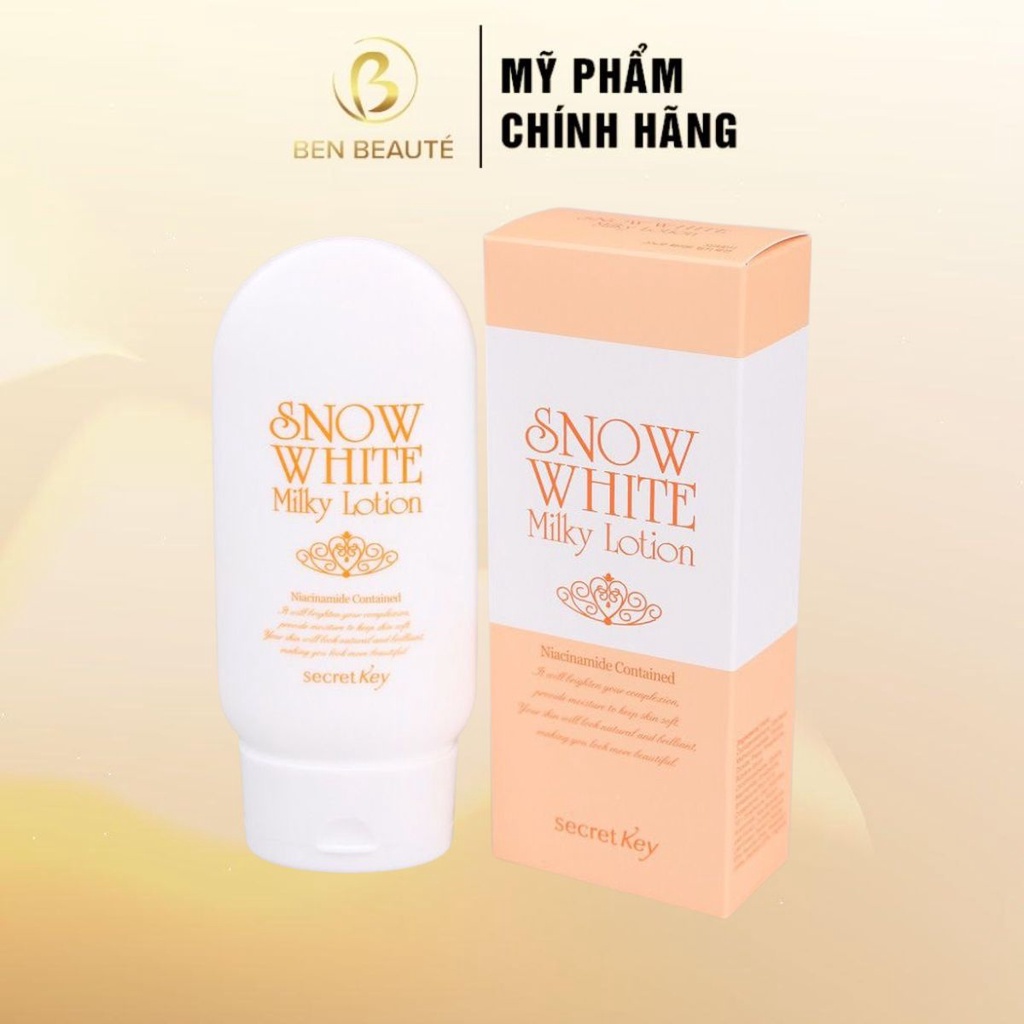 Kem Dưỡng Trắng Da Snow White Milky Lotion Secret Key 120g