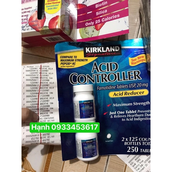 Khách đặt Ácid Controller Ácid Reducer 250 viên chính hãngg