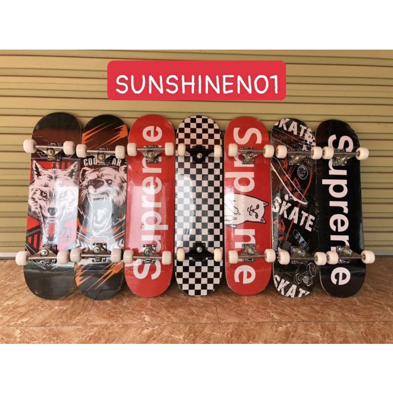 Ván trượt Skateboard Mặt nhám Caro- Siêu bền - Vặn ván