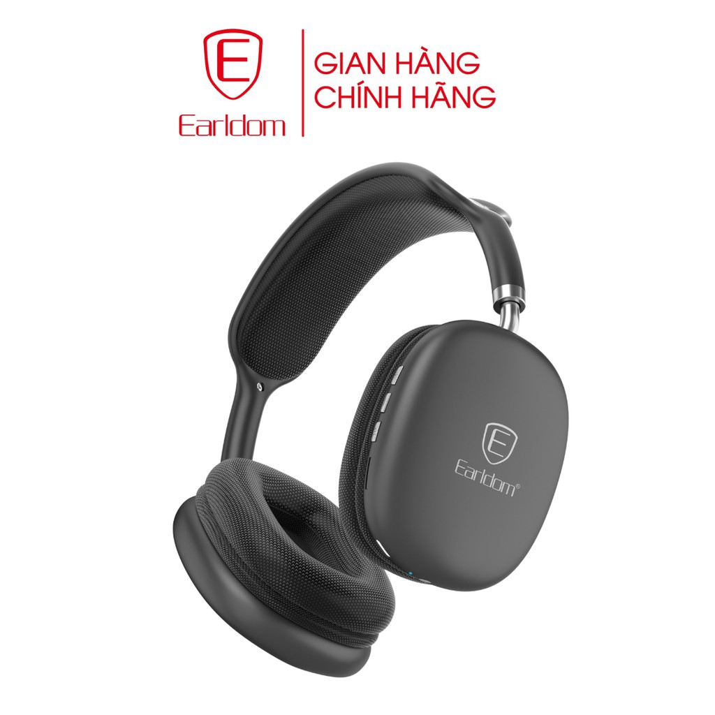 Tai nghe chụp Bluetooth có đệm tai có nút bấm, đèn led, thẻ nhớ TF, cổng USB-C Earldom BH – 102 chính hãng