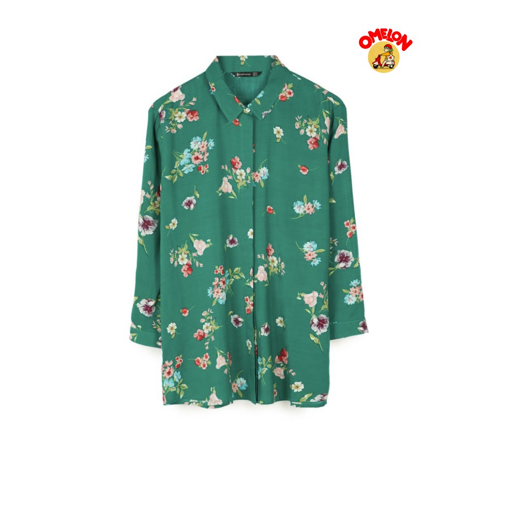 STRADIVARIUS - ÁO SƠ MI HOA