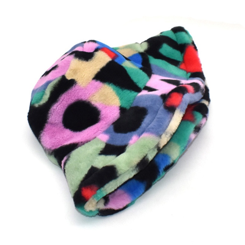 Nón Tai Bèo Lông Thỏ Giả Vành Rộng Không Có Vành Che Phủ Mặt Giữ Ấm