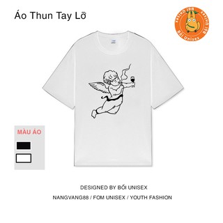 Áo thun tay lỡ thiên thần sa ngã bối unisex