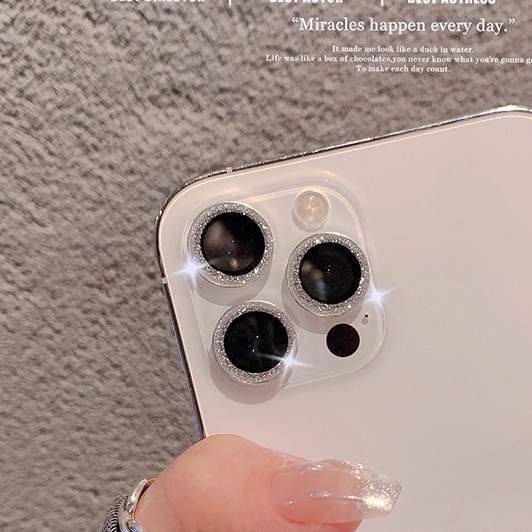 Miếng dán đính đá bảo vệ camera cho iphone 11 12 13 14 pro max,14 plus 12 13 mini đẹp lung linh
