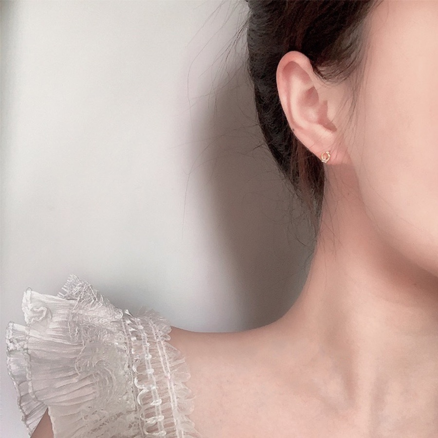 Đôi hoa tai mạ vàng 925 đính đá thời trang dành cho nữ