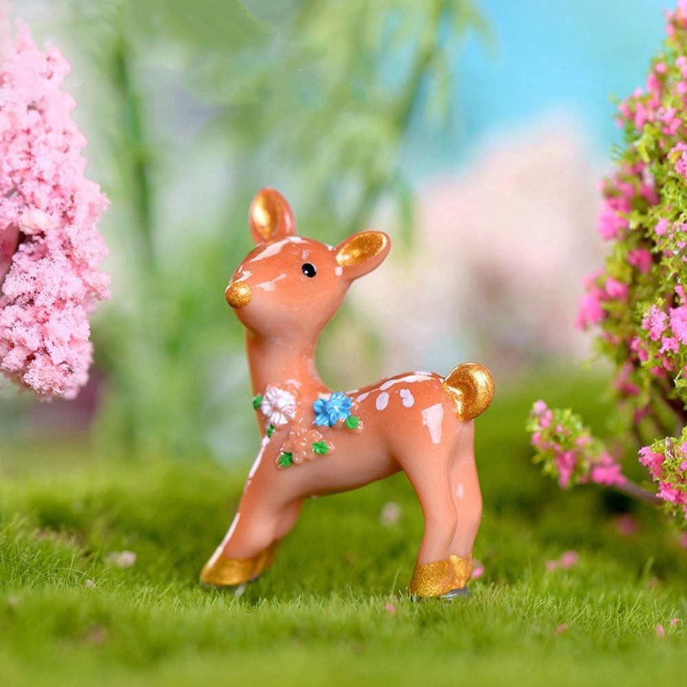 Đồ trang trí Chú Nai Mini Dễ Thương Dùng Trang Trí Tiểu Cảnh Diy