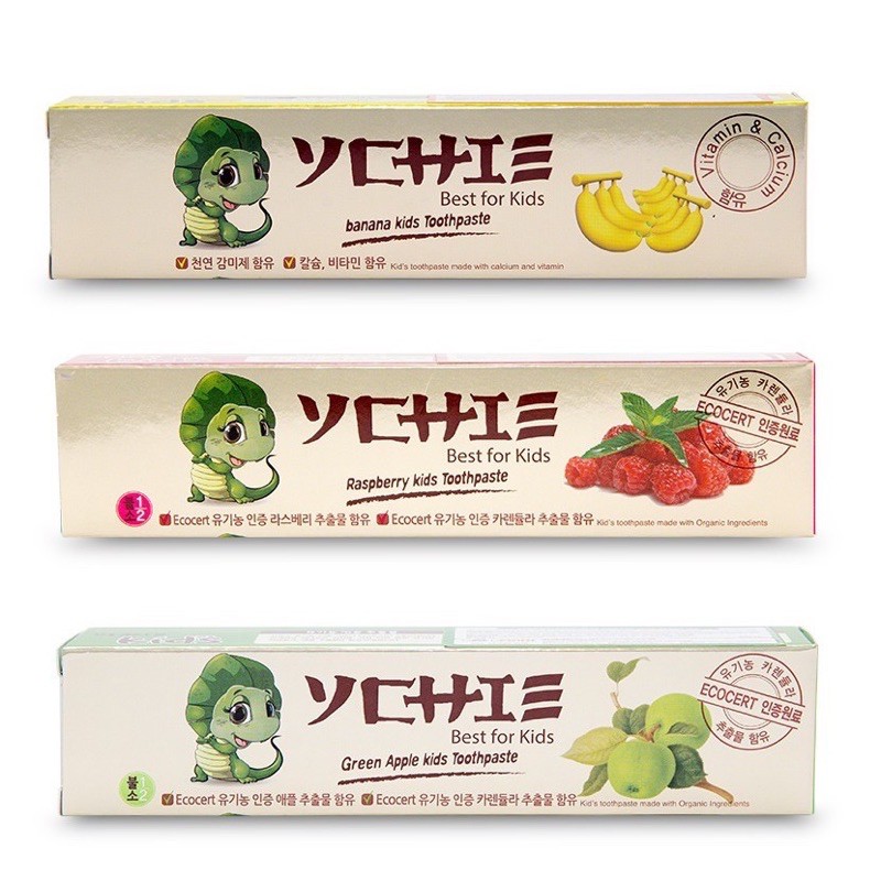 Kem đánh răng hữu cơ Ychie Hàn Quốc cho bé từ 2 tuổi