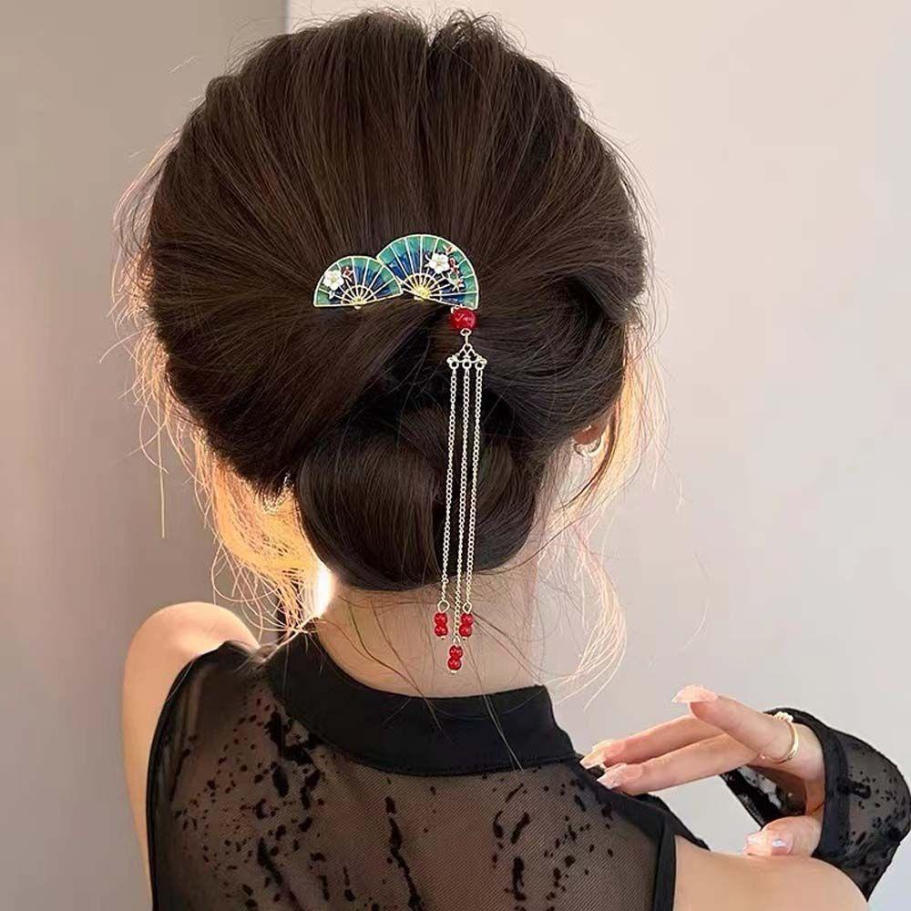 Kẹp Tóc Kim Loại Hình Quạt Nhiều Màu Sắc Thời Trang Dành Cho Nữ