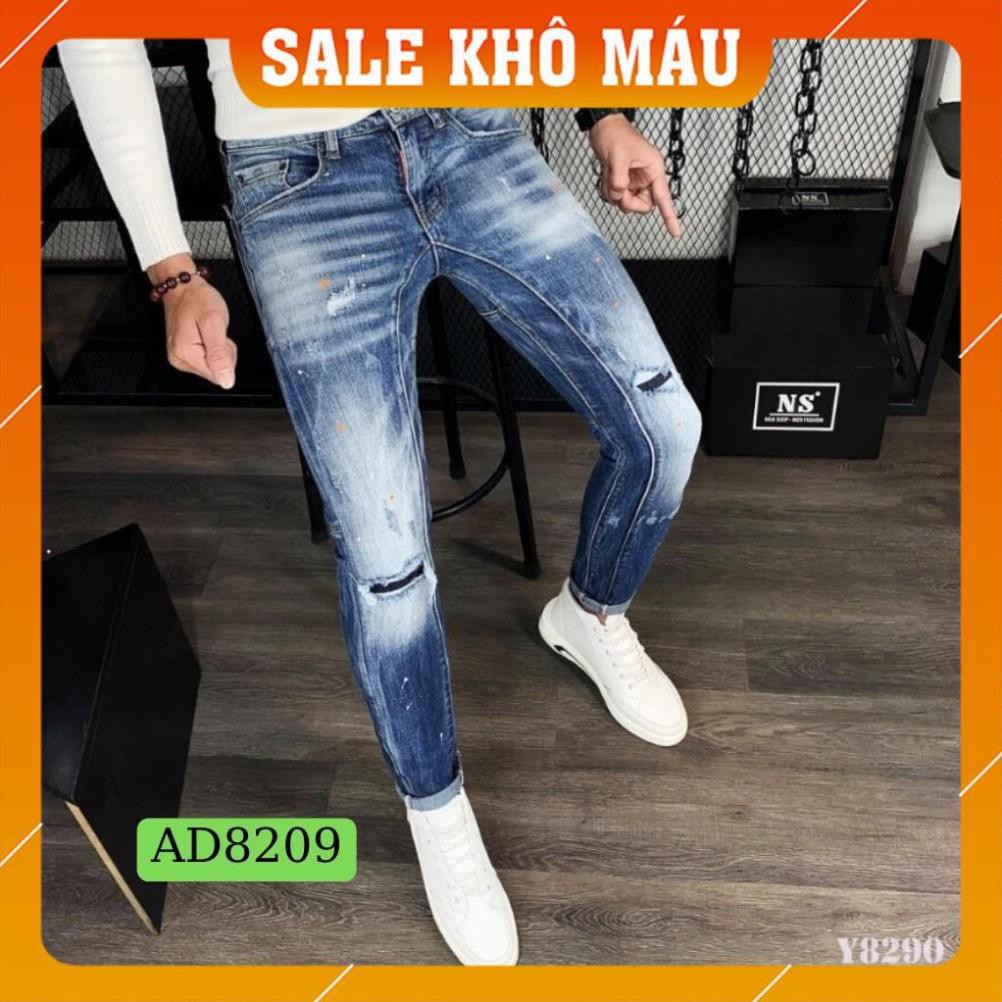 Quần Jean Nam Xaxh Rách Họa Tiết Phong Cách Soái Ca Mẫu Mới AD8209 | BigBuy360 - bigbuy360.vn