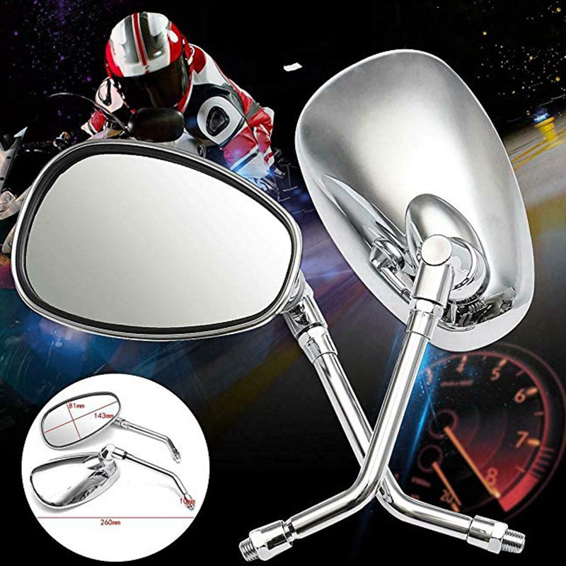 Gương Chiếu Hậu Cho Honda Shadow 750 1100 Vtx1300 Vtx1800 Mạ Chrome 10mm