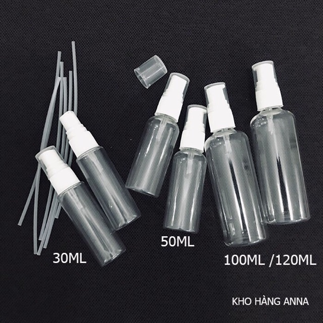 CHAI VÒI NHẤN 30ML/ 50ML / 100ML/ 150ML/ 250ML- CHAI PET VÒI NHẤN TRONG SUỐT- CHAI NHỰA TRONG SUỐT VÒI NHẤN , xịt sương