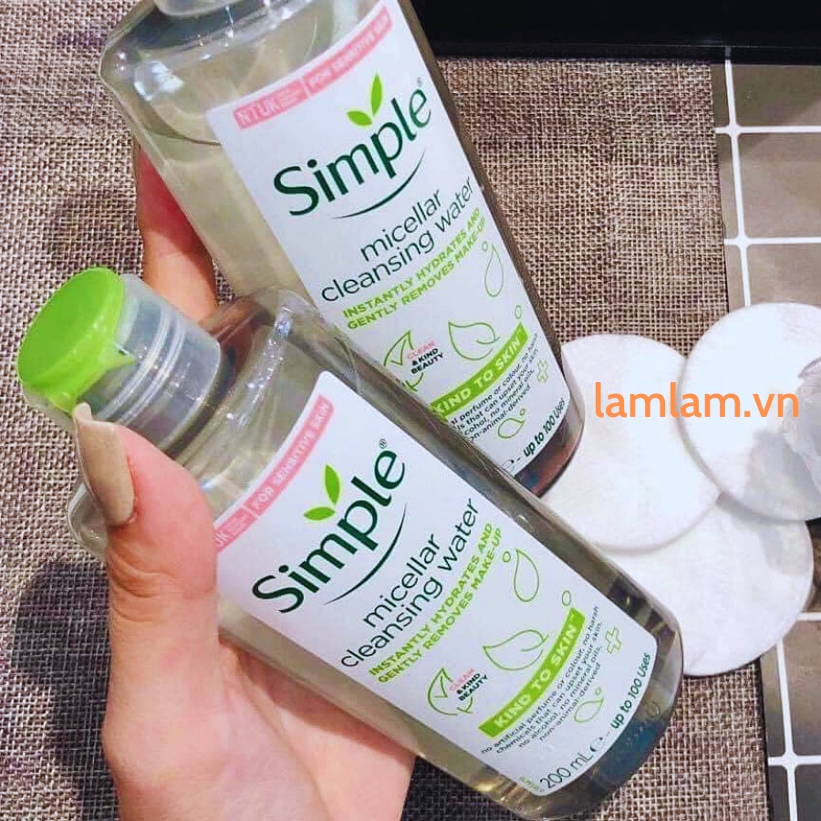 Nước tẩy trang kiềm dầu Simple Micellar Cleansing Water 200ml