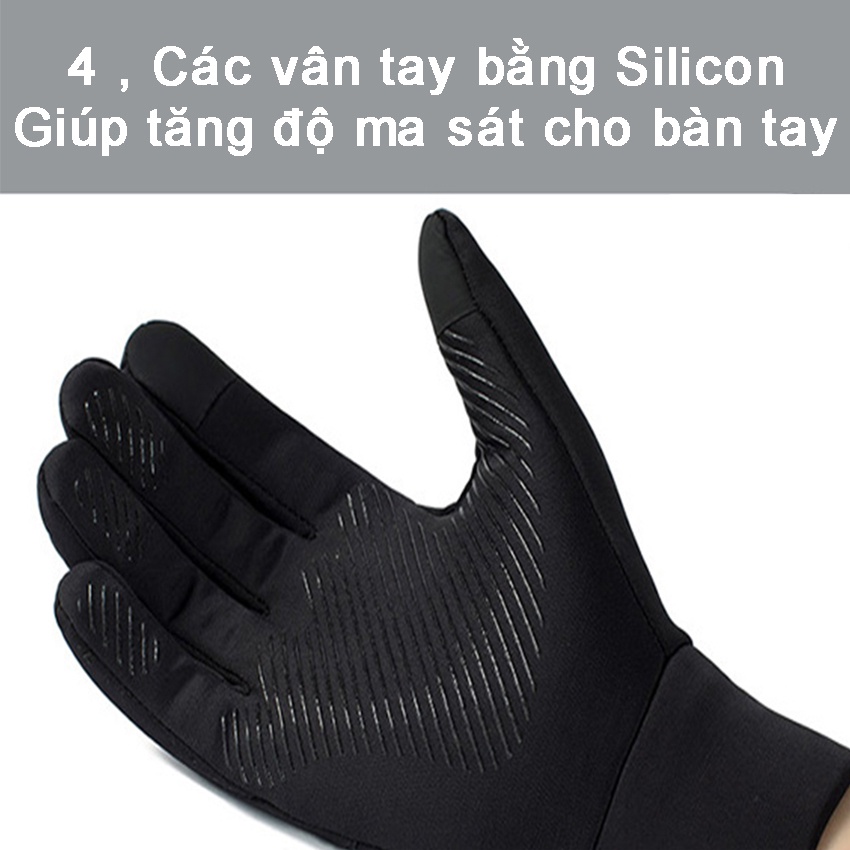 Găng tay đi xe máy mùa đông Tuxa cảm ứng điện thoại chống gió sương lạnh Bao găng tay nam nữ chống lạnh nắng bảo hộ moto