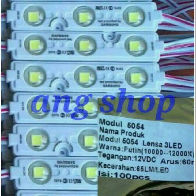 Set 100 Mô Đun 3 Đèn Led. 5054 Smd 12v Chống Thấm Nước Chuyên Dụng Cho Samsung