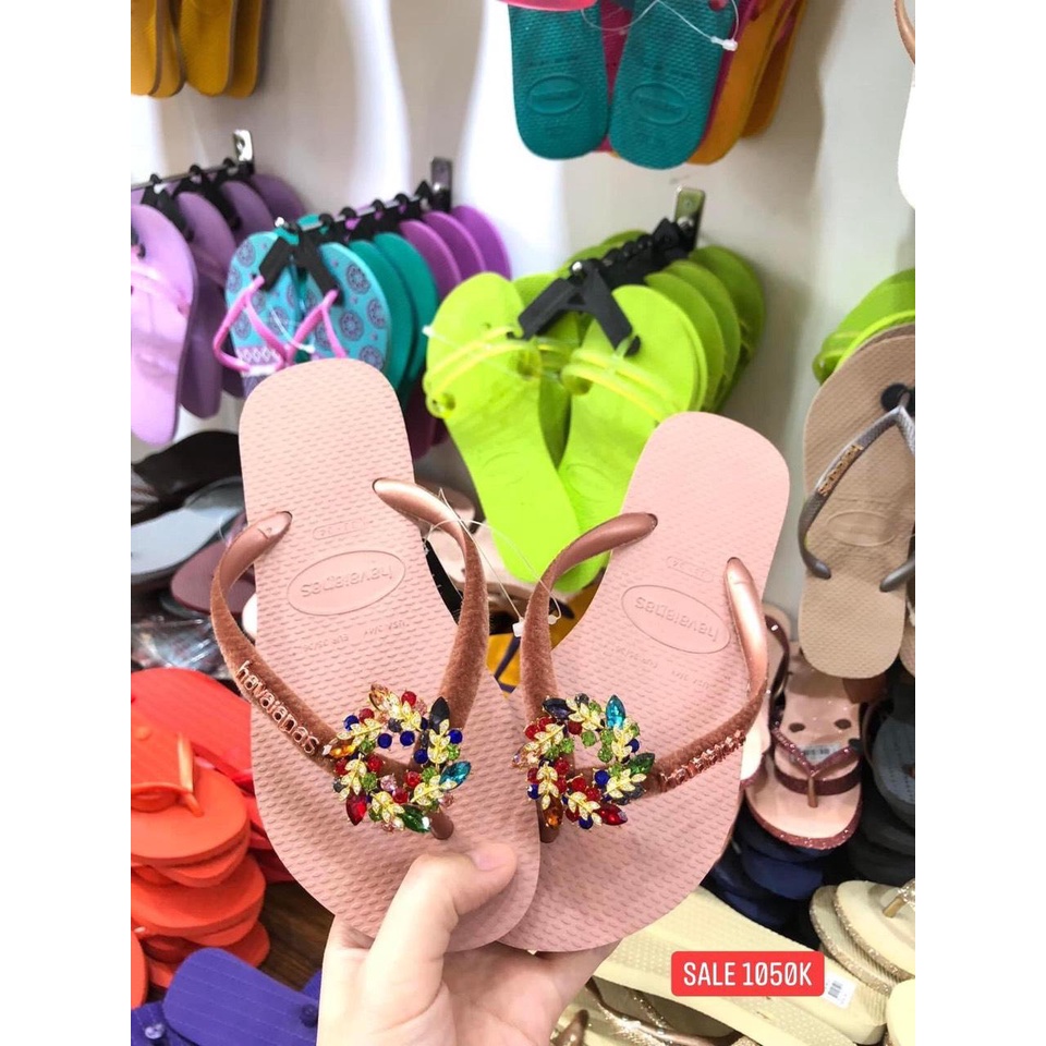 Dép nữ Slim Nhung hồng havaianas , Dép nữ Slim Velvet