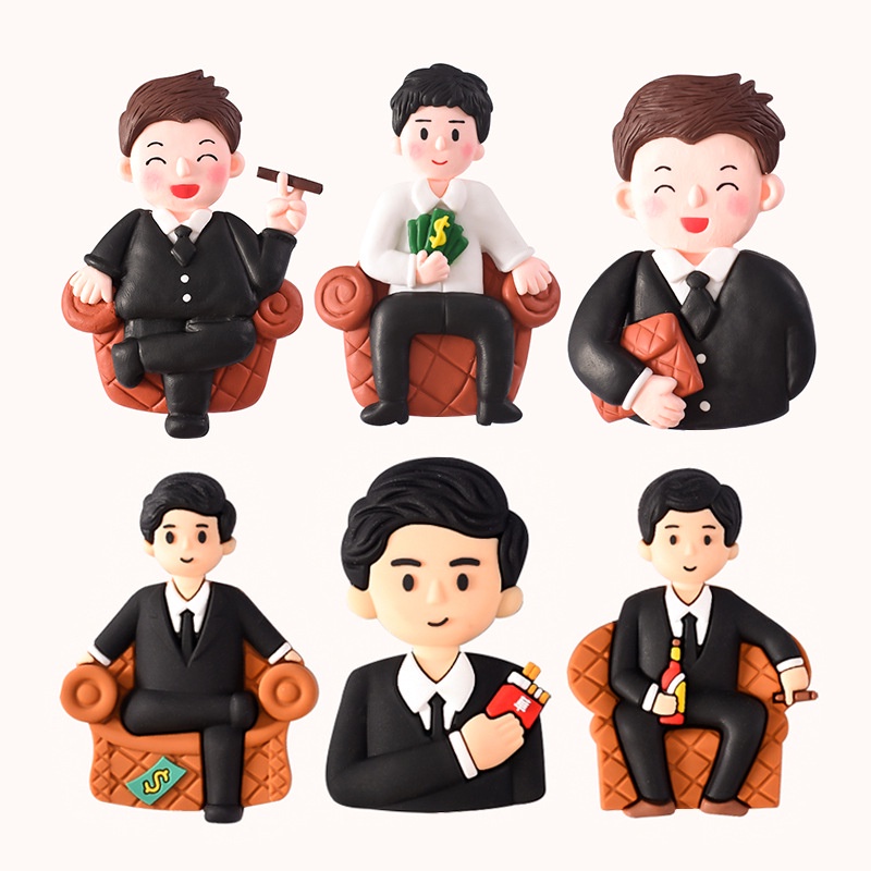 Hàng Có Sẵn Phụ Kiện Trang Trí Bánh Kem Bằng Đất Sét Mềm 3D Chúc Mừng Ngày Của Cha