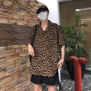 Sơ mi nam form rộng họa tiết da beo