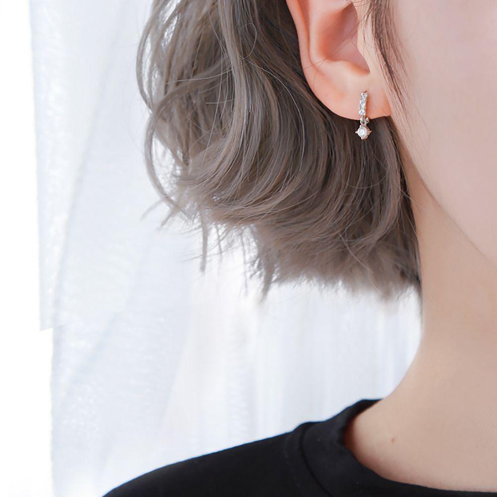 Bông Tai Hình Tròn Đơn Giản Dễ Thương Phong Cách Hàn Quốc Dành Cho Nữ