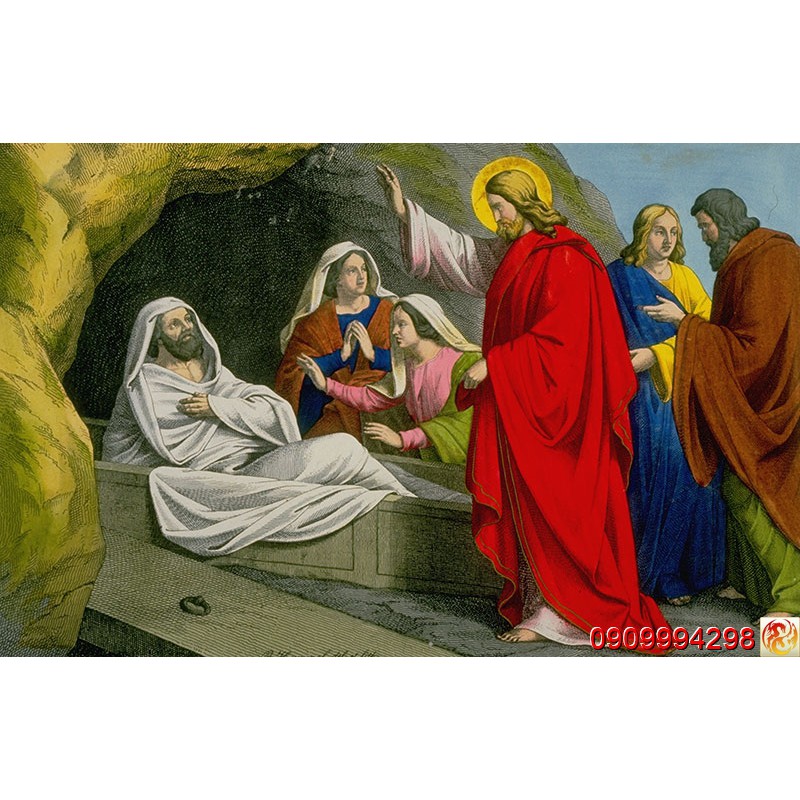 Tranh dán tường 3d hình Chúa Jesus, Hình Đức Mẹ Maria