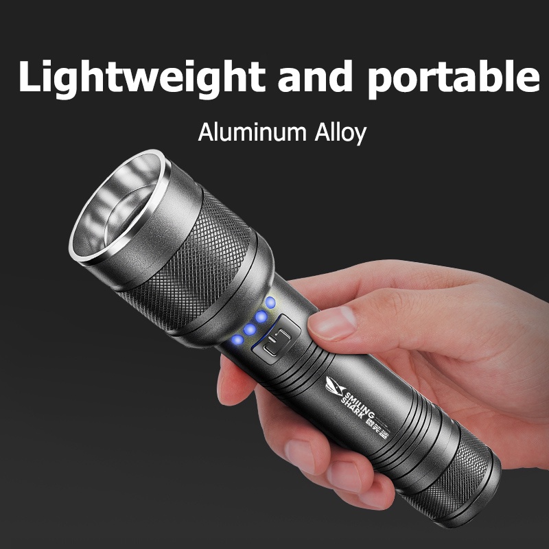 Smilingshark E81 Đèn pin mini mạnh mẽ có thể sạc lại USB 3 chế độ Đèn đuốc chống thấm nước cho Đi bộ đường dài cắm trại ngoài trời | BigBuy360 - bigbuy360.vn