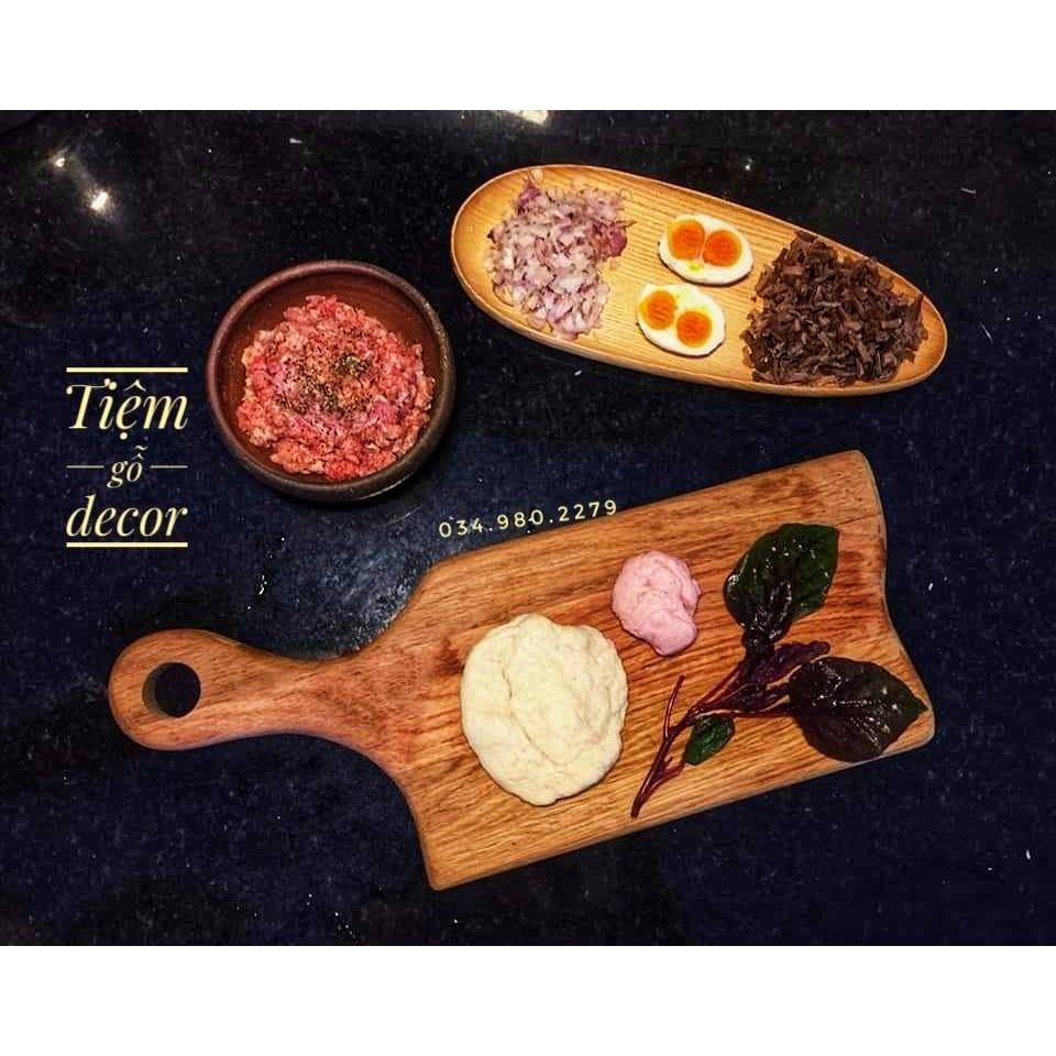 Thớt lệch đùi gà - Thớt decor gỗ tần bì